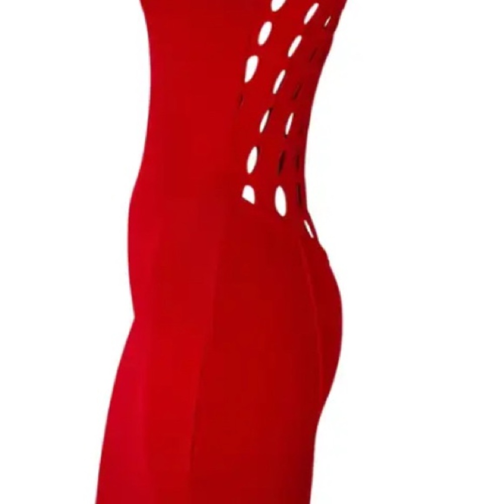 Versace Red Midi Dress